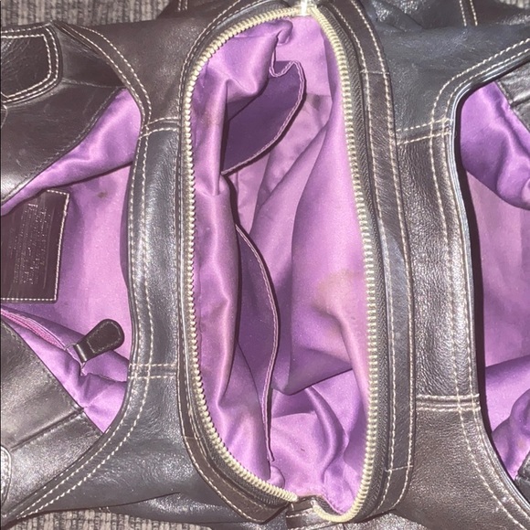 Black leather Coach purse - Picture 4 of 9